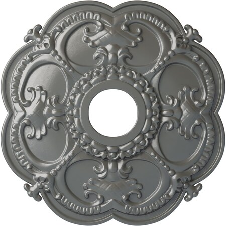 Ekena Millwork Rotherham Ceiling Medallion (Fits Canopies up to 3 1/2"), 18"OD x 3 1/2"ID x 1 1/2"P, Silver CM17ROSLS